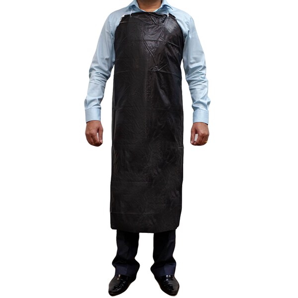 Safe Handler PVC Apron Prevent Bacterial Growth, Black, OSFM BLSH-ES-PVC-AP2B - main